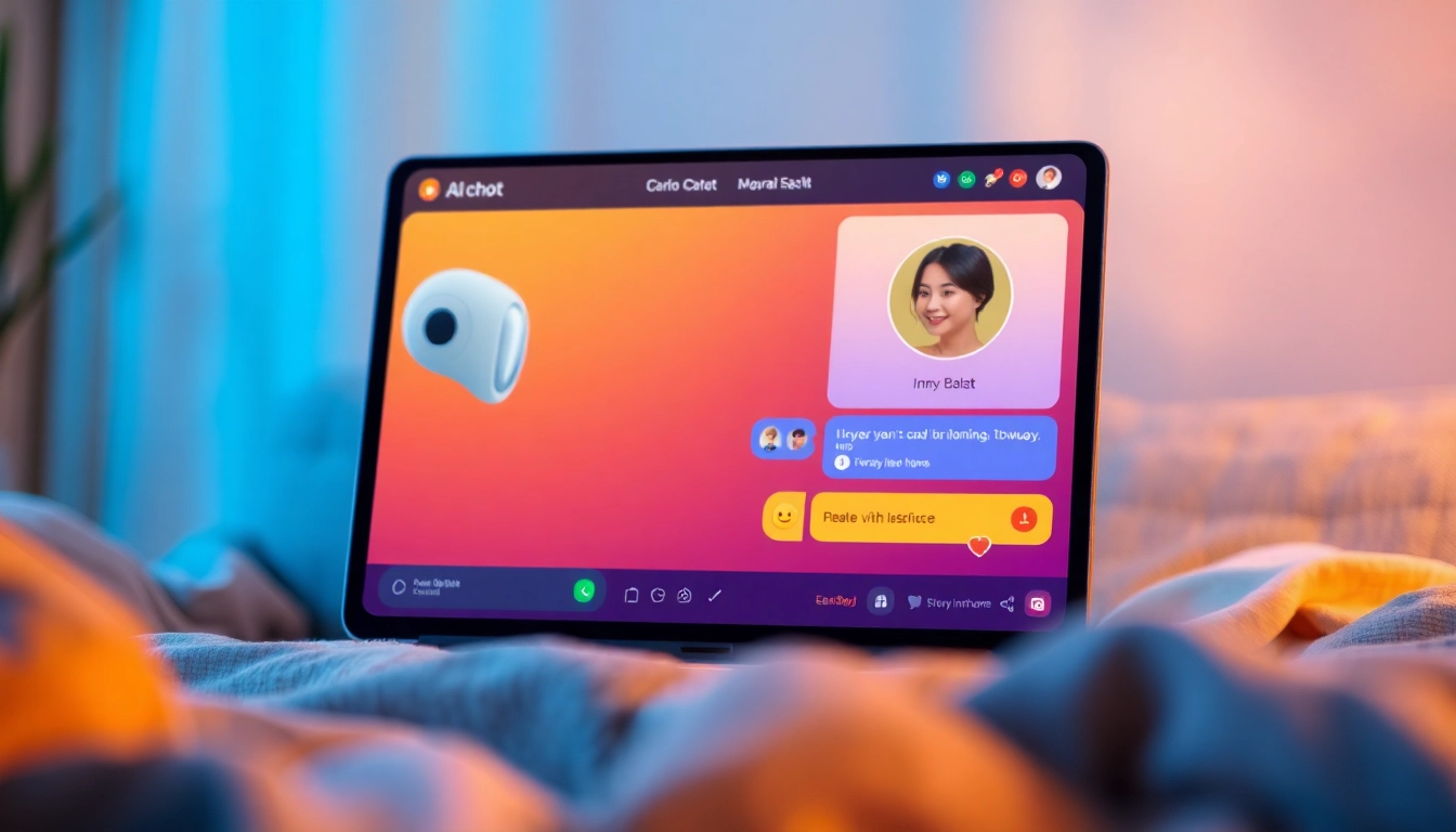 A cozy digital chat interface featuring an AI chatbot.