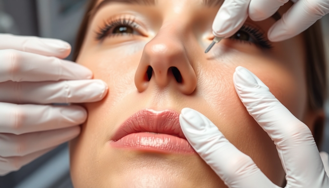 Botox Zürich facial injection being administered by a professional in a modern clinic setting, showcasing precision and care.