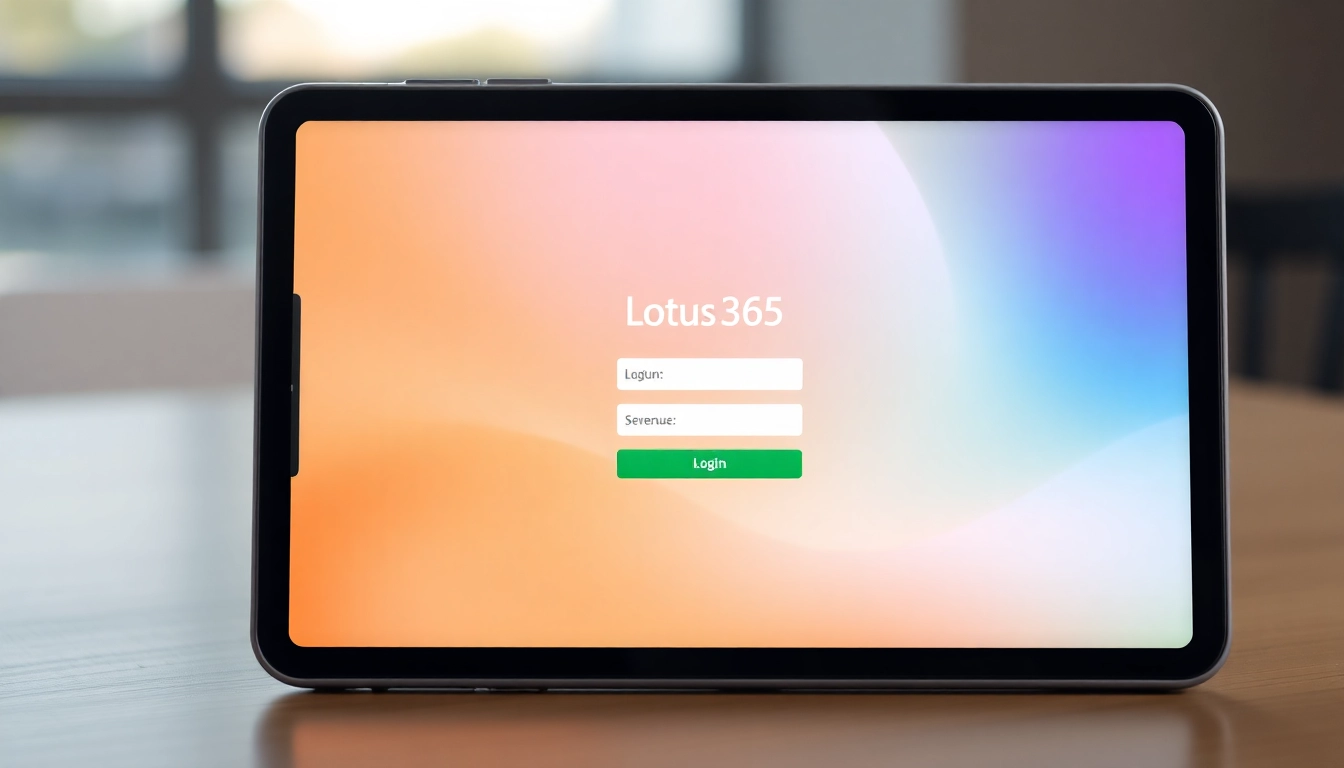 Secure Lotus365 Login page on desktop or mobile device with vibrant branding and clear interface elements for easy access.