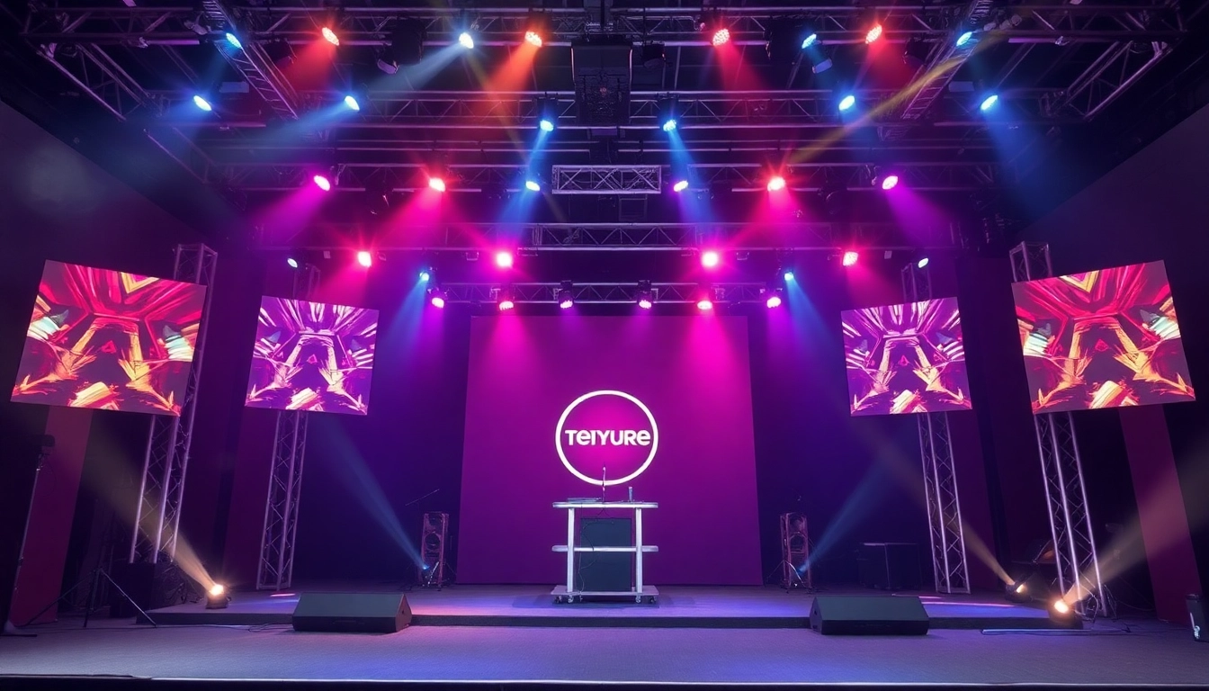 Professionelle Veranstaltungstechnik für Firmenfeiern Köln: Modernes Sound- und Lichtsystem im Einsatz bei Business-Events.