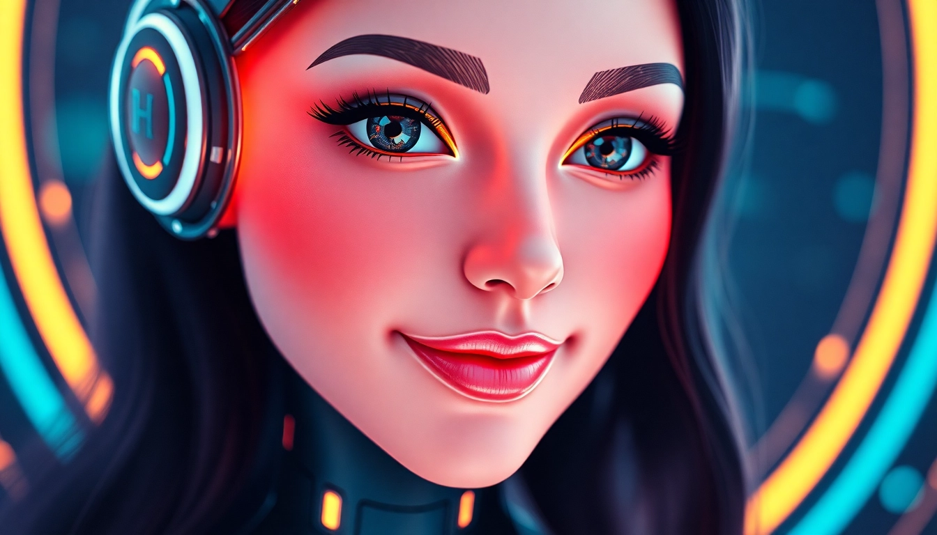 AI girlfriend engaging in a realistic, unfiltered NSFW chat, highlighting personalized interface and emotional connection with vivid visuals.