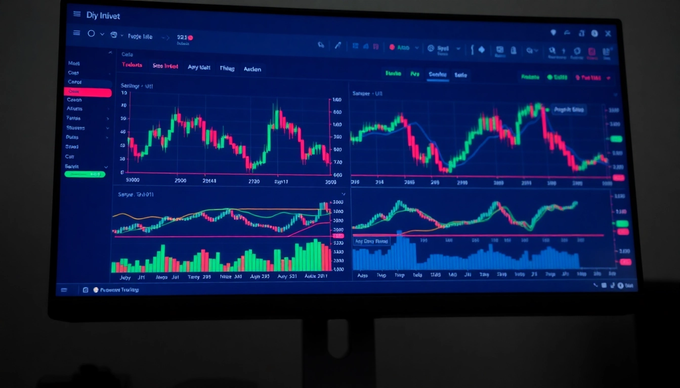 Trading view platform displaying real-time market charts and analytics for traders and investors